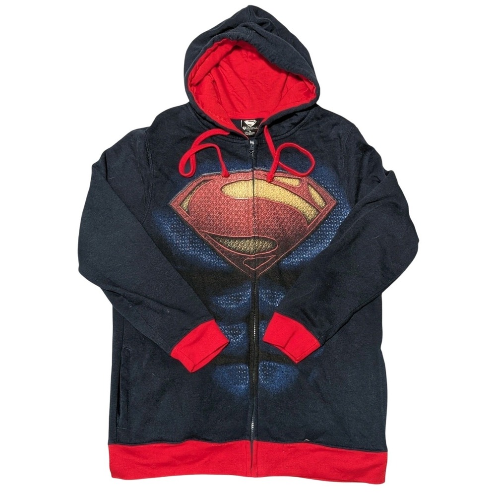 DC Comics Superman Hoodie Custome Jacket for Men Women Unisex Medium
